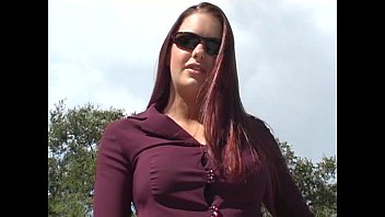 Pantyhose Victoria Red Teases in a Purple Suit and Tan Pantyhose - Part 1