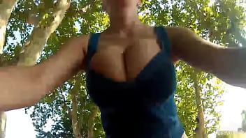 Natural-tits Katerina's Topless Bike Ride!