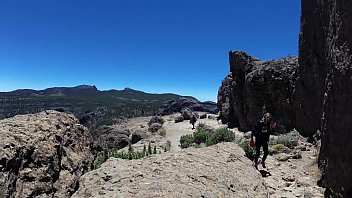 Teen TRAVEL SHOW ASS DRIVER - Mountain Roque Nublo Gran Canaria with Sasha Bikeyeva