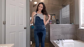 Bathroom Wetting My Blue Jean Overalls