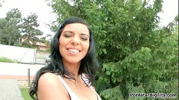 Queen Kyra Queen's natural breasts almost explode from her tight shirt 01