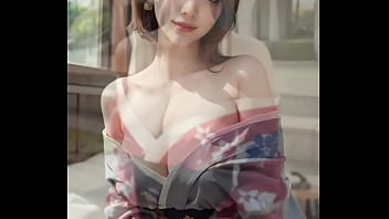 Japan (3D ANIMATED AI-GENERATED MODELS) yukata on naked body (with pussy masturbation ASMR sound!)