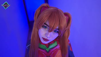 Hot Asuka Langley Soryu training her holes.