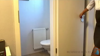 New boss uses his sexy secretary in the office restroom