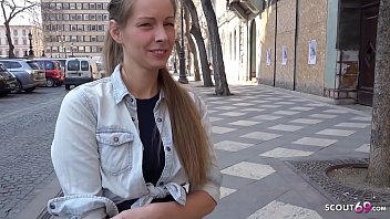 First-time GERMAN SCOUT - CUTE TEEN KINUSKI TALK TO REAL LEG SHAKING ORGASM CASTING