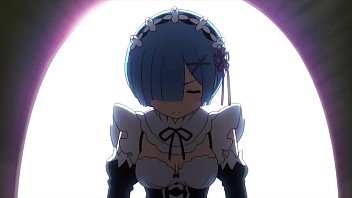 Anime REM ZERO COSPLAY BABE playing with her hitachi on her clit until cum so hard female orgasm like anime hentai manga AHEGAO