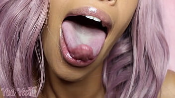 Fetish Longue Long Tongue Lips Mouth Fetish Lollipop Sucking