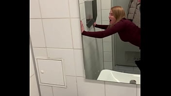 Messy SugarNadya fucks in the airport bathroom right before her flight