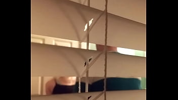 Ass Voyeur Caught them fucking in the bathroom while h. up Christmas lights