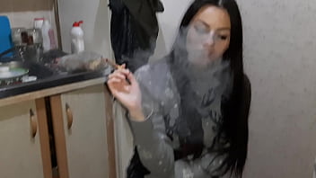 Smoking My fetish girlfriend smokes and watches me have sex with another girl - Lesbian Illusion Girls