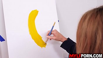 Doggystyle Smoking hot MILF artist India Summer loves doing nude fuck painting session with her favorite model Johnny Castle.