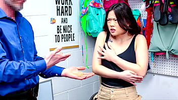 Fingering Asia thief Lulu Chu is so fucking hot while fucking by officer. Officer now has grounds to perform a strip search Lulu is down to her ripped stockings when officer Mike suggests that she could suck his dick in exchange